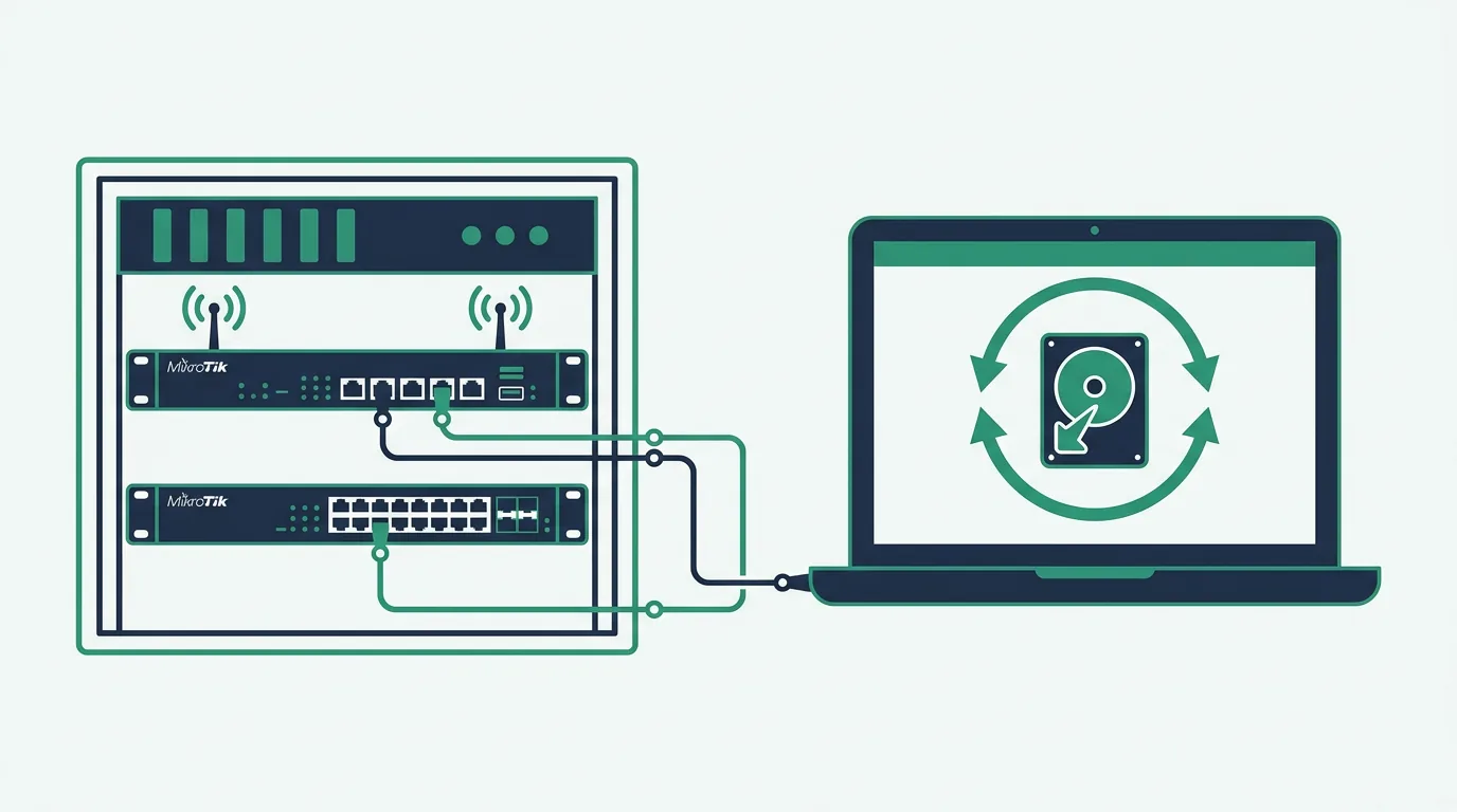Backup, restauración y Netinstall en MikroTik: guía para ISP