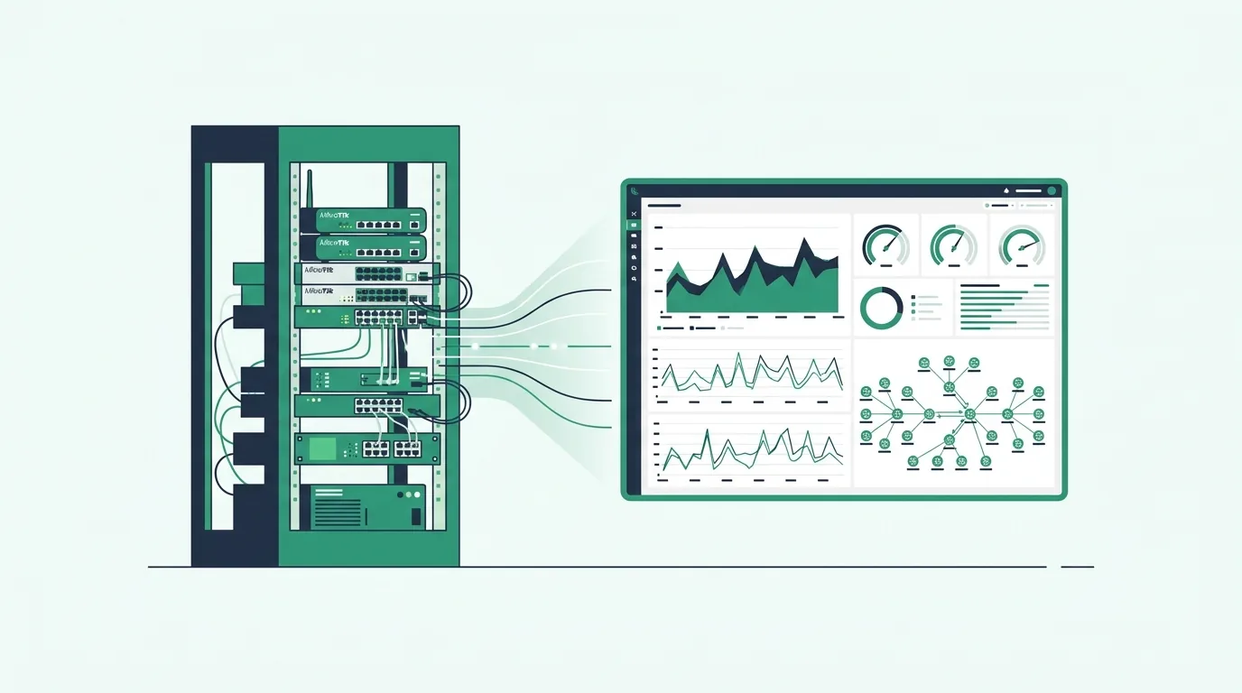 Dashboards operacionales de red MikroTik